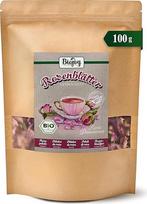 „Biojoy“ ekologiški džiovinti rožių žiedlapiai (100 g) – tinkami vartoti maistui – puikiai tinka arbatai ar papuošimui (Rosa Damascena)