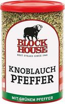 „Block House“ česnako ir pipirų mišinys, prieskonių mišinys mėsai, žuviai ir daržovėms, restorano kokybės, 200 g skardinė su barstytuvu