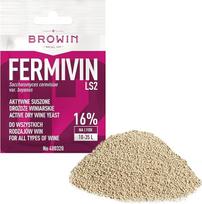 „Browin 400320“ universalios aktyvios džiovintos vyno mielės „FERMIVIN“ – skirtos baltiesiems, raudoniesiems, rožiniams ir putojantiems vynams – iki 16 % alkoholio, idealiai tinka „fermentacijos atnaujinimui“, 10–35 l „cuvée“, 7 g