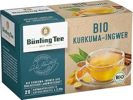„Bünting Tea“ kurkumų ir imbiero arbatos rinkinys (12 vnt.) – ekologiška žolelių arbata su prieskoniais – 12 x 20 arbatos maišelių