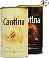 „Caotina“ gėrimasis šokoladas, kakavos milteliai su aukščiausios kokybės šveicarų šokoladu, karšto šokolado skardinė „Black + White“, 2 vnt. pakuotė (2 x 500 g)
