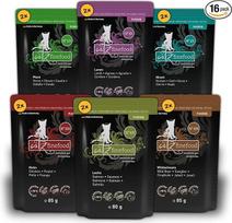 „catz finefood“ „Purrrr Collection II“ – vienos baltymų rūšies šlapias kačių maistas – be grūdų, be cukraus, hipoalerginis – didelis mėsos kiekis – šlapio kačių maisto rinkinys – maiše, 12 x 80 g – 85 g