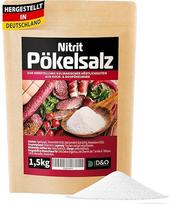 „D&O Nature Products“ sūdymo druska 1,5 kg, nitrito sūdymo druska, skirta sausajam ir šlapiajam sūdymui, natrio nitrito kiekis 0,4–0,5 %, sūdymo druska, skirta kumpiui, mėsai, dešroms, „Kassler“ ir pan., smulki NPS druska (1500 g) | Natrio nitrito kiekis