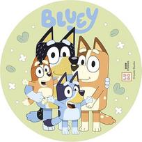 „dekora“ – „Bluey“ torto papuošalas iš maistinio popieriaus, 20 cm, „Bluey“ gimtadienio dekoracija vaikų gimtadieniui, torto papuošalas su „Bingo“ motyvu, be glitimo, be laktozės, tinka vegetarams