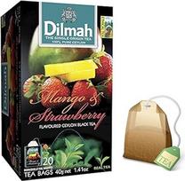„Dilmah“ juodoji arbata su mangų ir braškių skonio priedais, Ceilono arbata, tropinių vaisių skonio – 1 pakuotė po 20 arbatos maišelių (40 g)