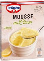 „Dr. Oetker“ „Mousse au Citron“, 93 g grietinėlės milteliai, skirti lengvam ir puriam citrinų deserto musui, suteikiančiam ypatingą šviežumo pojūtį