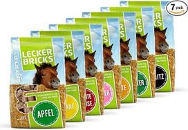 „Eggersmann Lecker Bricks“ 7 vnt. rinkinys – įvairių rūšių skanėstų mišinys arkliams – skanėstų mišinys arkliams ir poniams, 7 x 1 kg