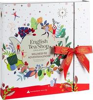 „ETS Tea Book“ arbatos advento kalendorius su kaspinu „Wellness“ Kalėdų kalendorius su 25 skirtingomis ekologiškomis arbatomis piramidės formos maišeliuose Grožio advento kalendorius