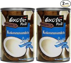 „Exotic Food“ kokosų pienas, lengvas, riebalų kiekis: apie 6 %, 400 ml (1 pakuotė po 400 ml) (2 vnt. pakuotė)