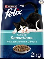 „Felix Sensations“ sausas kačių maistas, įvairių skonių rinkinys, įvairių dydžių