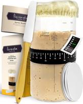 „Flavemotion“ raugo starterio rinkinys – 1000 ml fermentacijos indas su mentele ir termometru – duonos kepimo reikmenys, raugo stiklainis, fermentacija, raugo starterio rinkinys, tuščias stiklinis indas, fermentacijos stiklainis