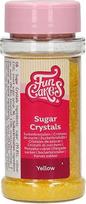 „FunCakes“ cukraus kristalai – geltoni – tortų pabarstukai, puikaus skonio, idealiai tinka tortų ir keksų dekoravimui, 80 g