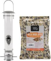 „garden mile®“ didelis paukščių lesyklė su 1 kg maišeliu, skirta pakabinti; tinka paukščiams, riešutams, sėkloms; lesyklė lauke, sode, terasoje; laukiniams paukščiams; gyvūnų ėdalui