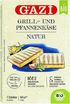 „Gazi Organic“ grilio ir keptuvės sūris „Natural“ – 4 x 160 g – keptuvės sūris, grilio sūris, orkaitės sūris, 43 % riebalų, supjaustytas sūris, mikrobiologinė laboratorija, tvarus, halal, vegetariškas, be glitimo