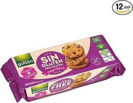 „Gullón“ sausainiai su šokolado gabaliukais, be pridėto cukraus ir be glitimo, 125 g (12 vnt. pakuotė)