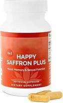„Happy Saffron Plus“ – ypač koncentruotas ekstraktas, skirtas nuotaikai, koncentracijai, streso mažinimui ir miegui gerinti – tinka veganams, be glitimo
