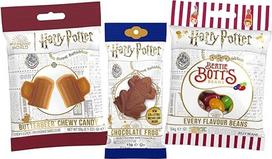 „Haris Poteris“ kramtomųjų saldainių „Butterberry“ rinkinys (59 g), „Bertie Bott's“ (54 g) ir „Šokoladinė varlė“ (15 g)