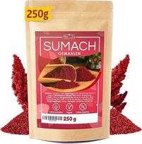 „He-Ju Sumach“ prieskonių mišinys, 250 g, sumalti acto medžio vaisiai, veganiški, be priedų