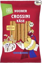 „Huober Crossini Cheese“ – ekologiški pyragėlių lazdelės su „Allgäuer Emmental“ sūriu, nesupakuotos ir pikantiškos, be plastiko pakuotėje, 10 pakuočių (10 x 100 g)