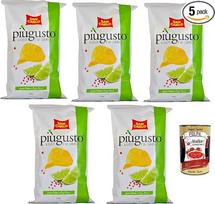 „Italian Gourmet“ rinkinys: bulvių traškučiai su laimu ir rausvuoju pipiru, 5 x 150 g + „Italian Gourmet Polpa“ nemokamai – itališki traškučiai su laimu ir rausvuoju pipiru, pikantiškas užkandis vakarėliams, aperityvui, svečiams ir atsargoms