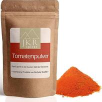 „JKR Spices“ 250 g pomidorų miltelių – smulkūs milteliai iš saulėje prinokusių ir išdžiovintų pomidorų | Skirti Viduržemio jūros regiono patiekalams ruošti – mūsų pomidorų milteliai pagaminti iš sumaltų pomidorų | Natūralūs