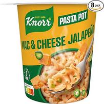 „Knorr Taste the World“ makaronų užkandis „Mac & Cheese Jalapeño“, skanus užkandis, paruoštas vos per 5 minutes, 8 x 62 g