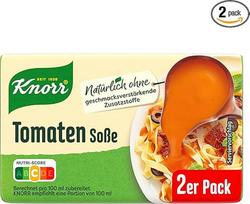 „Knorr“ pomidorų padažas su švelniais prieskoniais, be skonio stiprinančių priedų, 18 vnt. (po 2 vnt. pakuotėje)