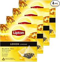 „Lipton“ juodoji arbata su citrina ir citrinomis iš Ispanijos – akimirka gaivumo, 4 x 20 piramidės formos maišelių
