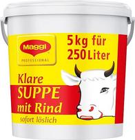„MAGGI Professional“ skaidri sriuba su jautienos milteliais ir jautienos riebalais, greitai tirpstanti, išeiga – 227,5 l, 1 vnt. pakuotė (1 x 5 kg kibiras)