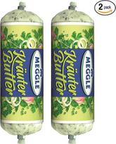 „MEEGLLE“ originalus žolelių sviestas – 125 g | Kreminis su petražolėmis ir laiškiniais česnakais, 2 vnt. pakuotė