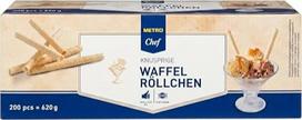 „Metro Chef“ vaflių ritinėliai, 620 g, 200 vnt., ledų vafliai, didmeninė pakuotė, maitinimo įstaigoms