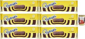 „Pavesi Pavesini al Cacao“, lengvi sausainiai pusryčiams ar užkandžiams su kakava, sausainiai, 6 x 200 g + „Italian Gourmet Polpa“ 400 g
