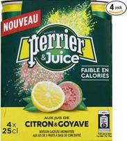 „Perrier“ citrinų ir gvajavų sultys – 4 skardinės po 25 cl