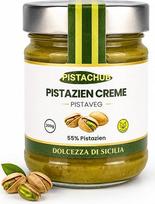 „Pistachub“ pistacijų kremas 55 % (Pistaveg) – veganiškas pistacijų užtepimas, 200 g | Aukščiausios kokybės pistacijų ir riešutų kremas, skirtas duonai, desertams ir kepiniams | Be glitimo | Pagaminta Sicilijoje
