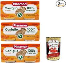 „Plasmon Carne Coniglio e Cereale 3x“ (2 x 80 g) su itališka mėsa, 100 % natūralus, be krakmolo ir priedų + „Italian Gourmet Polpa“ 400 g