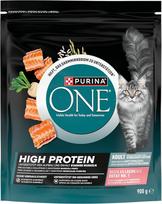„PURINA ONE“ sausas kačių maistas su dideliu baltymų kiekiu, su daug lašišos, 6 vnt. pakuotė (6 x 900 g)