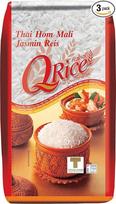 „Q RICE“ 100 % ilgagrūdžiai jazmininiai ryžiai iš Tailando, aromatingi, šiek tiek lipnūs, idealiai tinka karims, dubenėliams ir azijietiškiems patiekalams, 3 x 1 kg