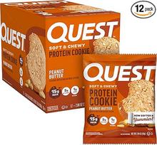„Quest Nutrition“ baltyminiai sausainiai, 59 g, žemės riešutų sviestas, 12 vnt. pakuotė