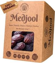 „Raw Farm“ ekologiški švieži „Medjool“ datulės su kauliukais, įvairių vidutinių dydžių, 1 kg