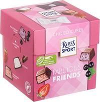 „Ritter Sport“ šokoladiniai kubeliai „Yoghurt Treasure“, šokoladiniai kubeliai „Yoghurt Treasure“, braškių jogurtas ir serbentų jogurtas, tinka Motinos ir Tėvo dienoms, dovanų idėja, 176 g