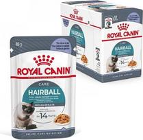 „Royal Canin FCN Hairball Care“ želė | 12 x 85 g | Pilnavertis maistas suaugusiems katėms (smulkūs gabaliukai želėje) | Gali padėti sumažinti plaukų kamuoliukų susidarymą