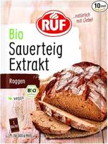 „RUF“ ekologiškas raugo ekstraktas, džiovintas raugo ekstraktas iš ekologiškų rugių neskaldytų grūdų miltų, rugių raugas duonos ir bandelių kepimui, 10 vnt. pakuotė