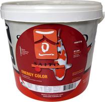 „SAITO Colour“ – aukštos kokybės karpių „koi“ pašaras, skirtas ryškioms spalvoms išlaikyti, su 5 % spirulinos dumblių – skersmuo 5 mm, plūduriuojančios žuvų pašaro granulės – 5 kg kibiras