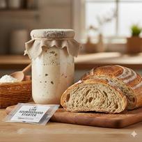 „Sauerteig-Starter Aktiv Live“ – Kepkite jau šiandien, nereikia atgaivinti – 105 metų kultūrinis paveldas, garantuojantis patikimą rankų darbo duonos ir picos kepimą