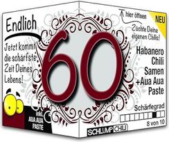„Schlump-Chili Endlich 60“ – juokinga ir pikantiška gimtadienio dovana. Originali 60-ojo gimtadienio dovanos idėja vyrams ir moterims
