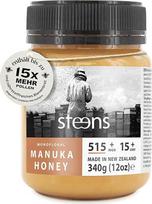 „Steens“ manukos medus MGO 515+ – 340 g gryno, neapdoroto, 100 % sertifikuoto UMF 15+ manukos medaus – išpilstyto ir užsandarinto Naujojoje Zelandijoje