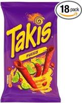 „Takis Fuego“ kukurūzų traškučiai su čili ir laimo skonio priedais, 18 vnt. pakuotė (18 x 100 g)