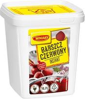 „Winiary“ greitai paruošiama raudonųjų burokėlių sriuba, 1 kg – „Maggi“ lenkiškas raudonasis barščiai, kibiras
