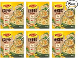 „Winiary“ „Krupnik“ – lenkų sriuba, 6 vnt. po 59 g – „Maggi“ miežių sriuba – sriuba maišeliuose