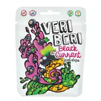 Juodųjų serbentų vaisių juostelės VERI BERI, 50 g